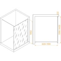 Душевая стенка RGW WA-010G 351001014-16 140 (золото/прозрачное стекло) - Превью изображения №2 — Интернет-магазин samo.by