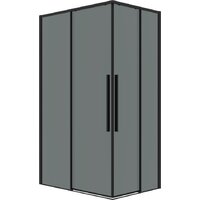 Grossman Galaxy 110x80x195 300.K33.01.1180.21.10 (черный матовый/тонированное стекло)