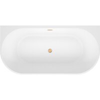 Ванна Wellsee Excellence Pro 140x70 28760104R (пристенная ванна белый глянец, экран, ножки, сифон-автомат золото) - Превью изображения №4 — Интернет-магазин samo.by