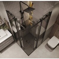 Душевой уголок Grossman Classic 80x80x195 300.K33.04.8080.21.00 (черный матовый/прозрачное стекло) - Превью изображения №10 — Интернет-магазин samo.by