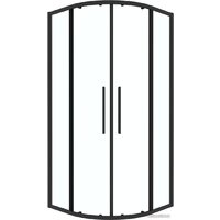 Grossman Cosmo 80x80x195 301.K33.02.8080.21.00 (черный матовый/прозрачное стекло)