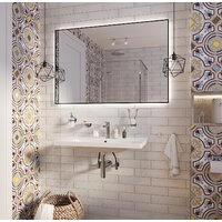  Wellsee Зеркало с фоновой LED-подсветкой 7 Rays' Spectrum 172201010, 90 х 70 см (с сенсором и регулировкой яркости освещения) - Превью изображения №6 — Интернет-магазин samo.by