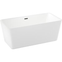 Ванна Wellsee DeSire 159,5x77 231501003 (отдельностоящая ванна белый глянец, экран, ножки, сифон-автомат матовый черный) - Превью изображения №2 — Интернет-магазин samo.by