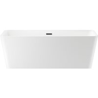Wellsee DeSire 159,5x77 231501003 (отдельностоящая ванна белый глянец, экран, ножки, сифон-автомат матовый черный)