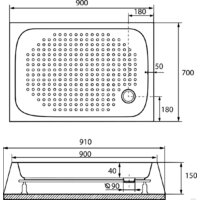 Душевой поддон RGW LUX/TN 70x90 - Превью изображения №3 — Интернет-магазин samo.by