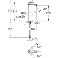 Смеситель Grohe BauLoop 23764000 - Превью изображения №2 — Интернет-магазин samo.by