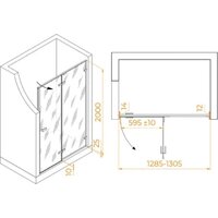 Душевая дверь RGW SV-004Gr 353200413-110 (серый/прозрачное стекло) - Превью изображения №2 — Интернет-магазин samo.by