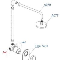 Душевая система  Wasserkraft A12777 - Превью изображения №5 — Интернет-магазин samo.by