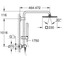 Душевая система  Grohe Euphoria XXL 230 26187000 - Превью изображения №2 — Интернет-магазин samo.by