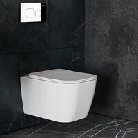 Унитаз подвесной Roxen Cube One Rimless 6 в 1 StounFix Dual Fresh 550013 (кнопка: хром) - Превью изображения №12 — Интернет-магазин samo.by