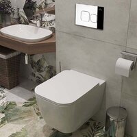 Унитаз подвесной Roxen Cube One Rimless 6 в 1 StounFix Dual Fresh 550013 (кнопка: хром) - Превью изображения №11 — Интернет-магазин samo.by