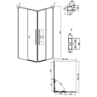 Душевой уголок Grossman Galaxy 110x80x195 300.K33.01.1180.42.00 (графит сатин/прозрачное стекло) - Превью изображения №11 — Интернет-магазин samo.by