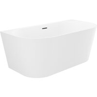 Ванна Wellsee Excellence Pro 140x70 28760103R (пристенная ванна белый глянец, экран, ножки, сифон-автомат матовый черный) - Превью изображения №2 — Интернет-магазин samo.by