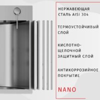 Кухонная мойка ARFEKA Eco AR 500*500 Satin - Превью изображения №4 — Интернет-магазин samo.by