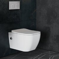 Унитаз подвесной Roxen Cube Bidet One Rimless 6 в 1 StounFix Dual Fresh 569118 (кнопка: матовая) - Превью изображения №12 — Интернет-магазин samo.by