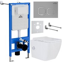 Roxen Cube Bidet One Rimless 6 в 1 StounFix Dual Fresh 569118 (кнопка: матовая)