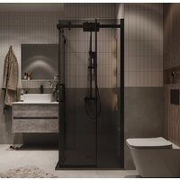 Душевой уголок Grossman Classic 80x80x195 300.K33.04.8080.21.10 (черный матовый/тонированное стекло) - Превью изображения №19 — Интернет-магазин samo.by