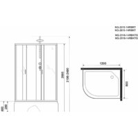 Душевая кабина Niagara NG-2510-14RBKTG 120x80x215 - Превью изображения №5 — Интернет-магазин samo.by