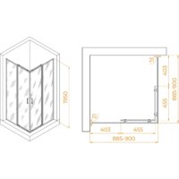 Душевой уголок RGW PA-030B 3508103099-24 90x90 (черный/матовое-сатинат стекло) - Превью изображения №2 — Интернет-магазин samo.by