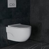 Унитаз подвесной Roxen Porto в комплекте с инсталляцией StounFix Dual Fresh 6 в 1 966078 (кнопка: серый бетон) - Превью изображения №12 — Интернет-магазин samo.by