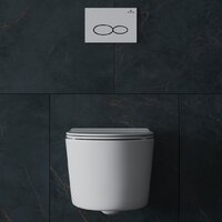 Унитаз подвесной Roxen Simple Compact 530120-01 Rimless Soft Close - Превью изображения №3 — Интернет-магазин samo.by