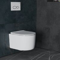 Унитаз подвесной Roxen Simple Compact 530120-01 Rimless Soft Close - Превью изображения №4 — Интернет-магазин samo.by