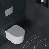 Унитаз подвесной Roxen Simple Compact в комплекте с инсталляцией StounFix Dual Fresh 6 в 1 966808 (кнопка: серый гранит) - Превью изображения №15 — Интернет-магазин samo.by