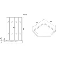 Душевая кабина Grossman GR171D 90x90 - Превью изображения №2 — Интернет-магазин samo.by