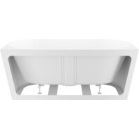 Ванна Wellsee Excellence Pro 140x70 28760102R (пристенная ванна белый глянец, экран, ножки, сифон-автомат глянцевый белый) - Превью изображения №3 — Интернет-магазин samo.by