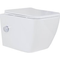 Унитаз подвесной Roxen Cube Bidet в комплекте с инсталляцией StounFix Dual Fresh 6 в 1 577477 (кнопка: белый глянец) - Превью изображения №6 — Интернет-магазин samo.by