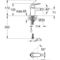 Смеситель Grohe Eurosmart Cosmopolitan 32840000 - Превью изображения №2 — Интернет-магазин samo.by