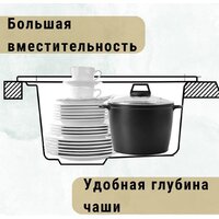 Кухонная мойка ZorG Como 46 (черный опал) - Превью изображения №6 — Интернет-магазин samo.by