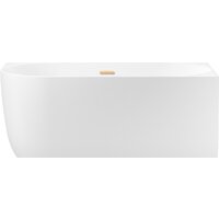 Wellsee Belle Spa 150x75 235702004 (пристенная ванна (правая) белый глянец, экран, каркас, сифон-автомат золото)