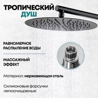 Душевая система  Grocenberg GB5099BL-3 (черный матовый) - Превью изображения №10 — Интернет-магазин samo.by