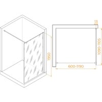 Душевая стенка RGW WA-010G 351001011-16 110 (золото/прозрачное стекло) - Превью изображения №2 — Интернет-магазин samo.by