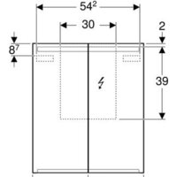 Geberit Шкаф с зеркалом Option 60 500.582.00.1 - Превью изображения №3 — Интернет-магазин samo.by