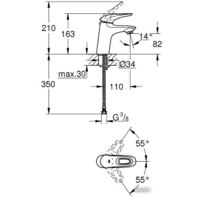 Смеситель Grohe Eurostyle 32468003 - Превью изображения №2 — Интернет-магазин samo.by