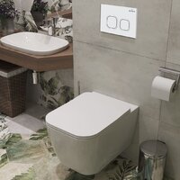 Унитаз подвесной Roxen Cube в комплекте с инсталляцией StounFix Dual Fresh 6 в 1 534002 (кнопка: белый глянец) - Превью изображения №10 — Интернет-магазин samo.by