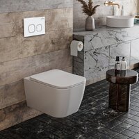 Унитаз подвесной Roxen Cube в комплекте с инсталляцией StounFix Dual Fresh 6 в 1 534002 (кнопка: белый глянец) - Превью изображения №11 — Интернет-магазин samo.by