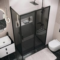 Душевой уголок Grossman Style 100x70x195 120.K33.05.1070.21.10 (черный матовый/тонированное стекло) - Превью изображения №10 — Интернет-магазин samo.by
