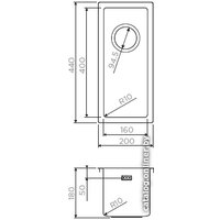 Кухонная мойка Omoikiri Taki 20-U/IF-GM 4973105 (вороненая сталь) - Превью изображения №2 — Интернет-магазин samo.by