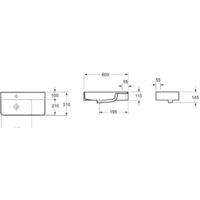 Умывальник Lavinia Boho Bathroom Sink Slim 33311011 - Превью изображения №4 — Интернет-магазин samo.by