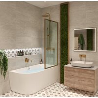 Ванна Wellsee Belle Spa 150x75 235702003 (пристенная ванна (правая) белый глянец, экран, каркас, сифон-автомат матовый черный) - Превью изображения №8 — Интернет-магазин samo.by
