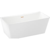Ванна Wellsee Graceful Pro 168x80 230903004 (отдельностоящая ванна белый глянец, экран, ножки, сифон-автомат золото) - Превью изображения №2 — Интернет-магазин samo.by