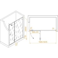 Душевая дверь RGW SV-004B 353200416-14 (черный/прозрачное стекло) - Превью изображения №2 — Интернет-магазин samo.by
