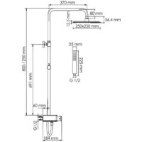 Душевая система  Wasserkraft A114.255.218.CB Thermo - Превью изображения №3 — Интернет-магазин samo.by