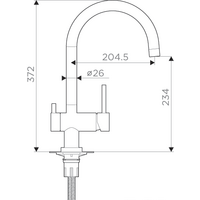 Смеситель Omoikiri Yamada-AB (античная латунь) - Превью изображения №2 — Интернет-магазин samo.by