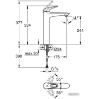 Смеситель Grohe Eurostyle 23570003 - Превью изображения №2 — Интернет-магазин samo.by