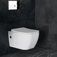 Унитаз подвесной Roxen Cube Bidet One Rimless 6 в 1 StounFix Dual Fresh 596716 (кнопка: хром) - Превью изображения №11 — Интернет-магазин samo.by