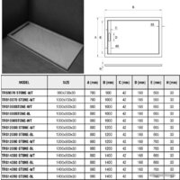 Душевой поддон WeltWasser TRS 9070 Stone-WT 90x70 - Превью изображения №2 — Интернет-магазин samo.by